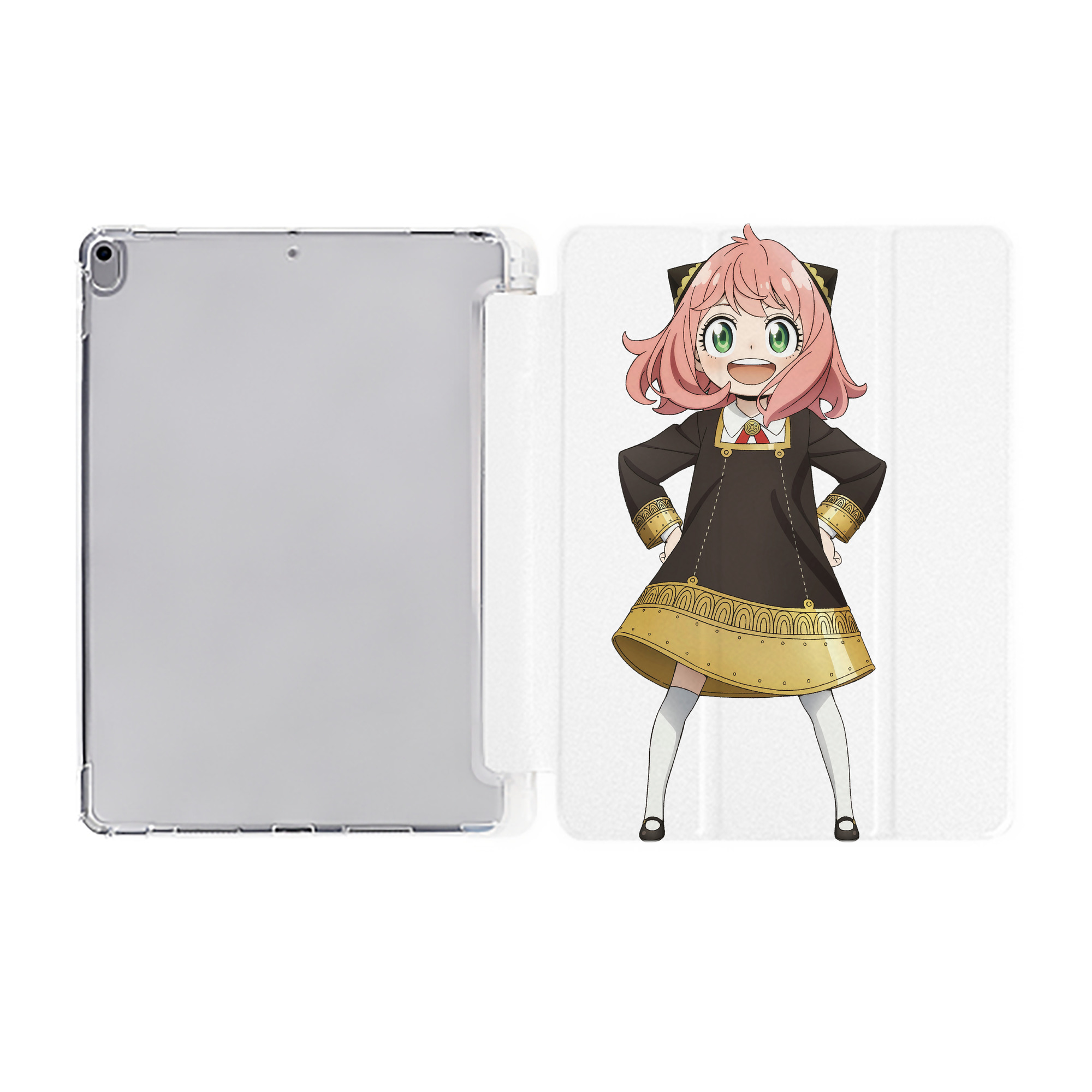 （画像用） SPY×FAMILY间谍家家酒 IPad ケース ペン収納付き 三つ折りスタンド PUレザー×シリコン 対応機種9.5/10.5/10.9インチ